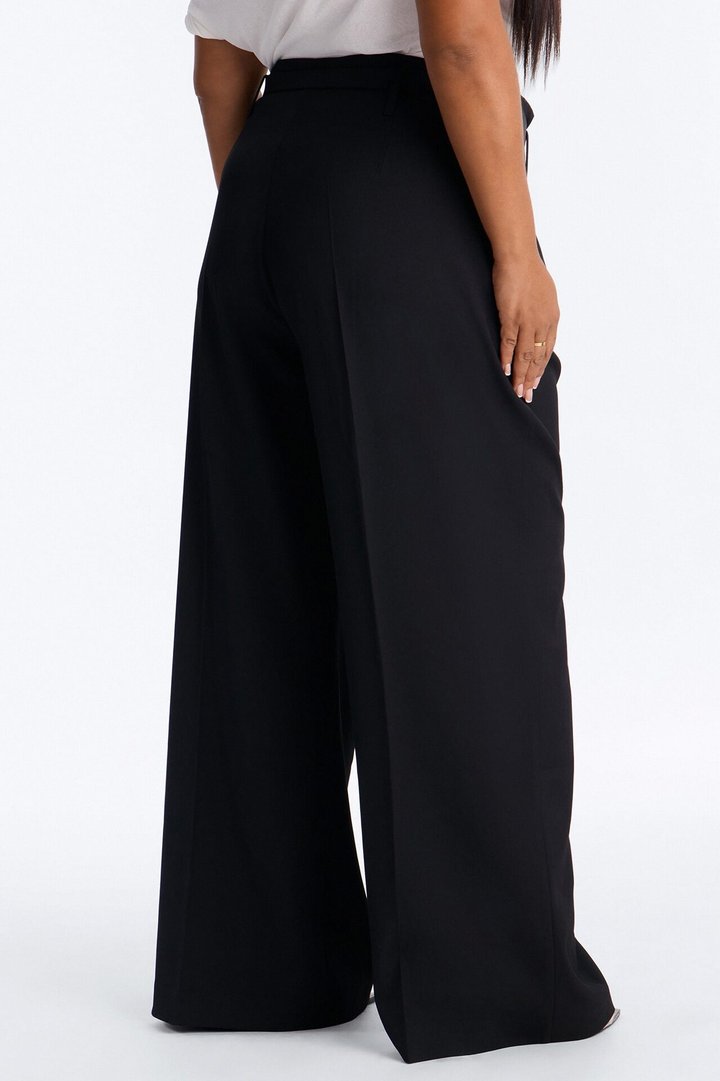 Nicole Belted Straight Leg Trouser - Black