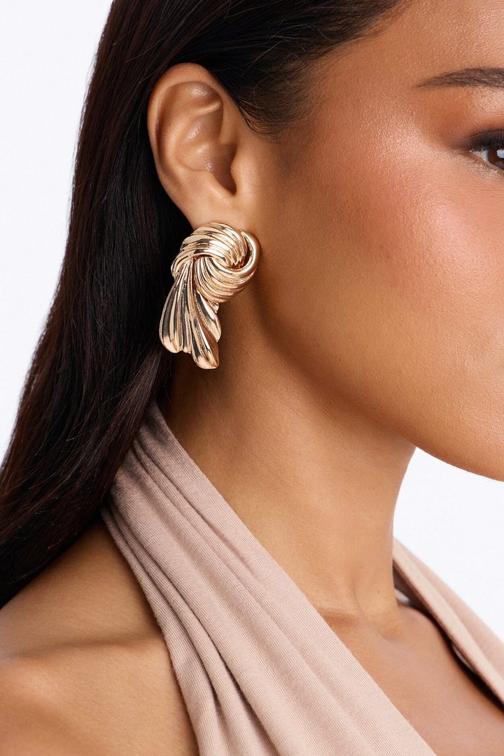 Radiant Edit Knot Drop Earrings - Gold