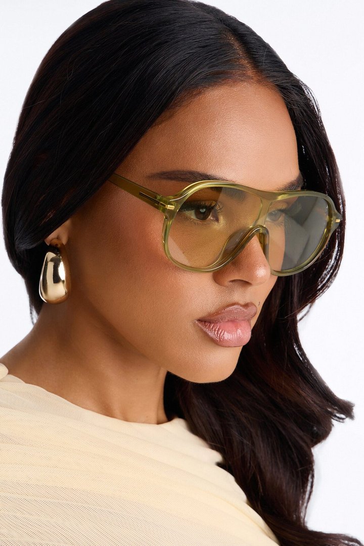 Couldn't Help It Sunglasses - Olive