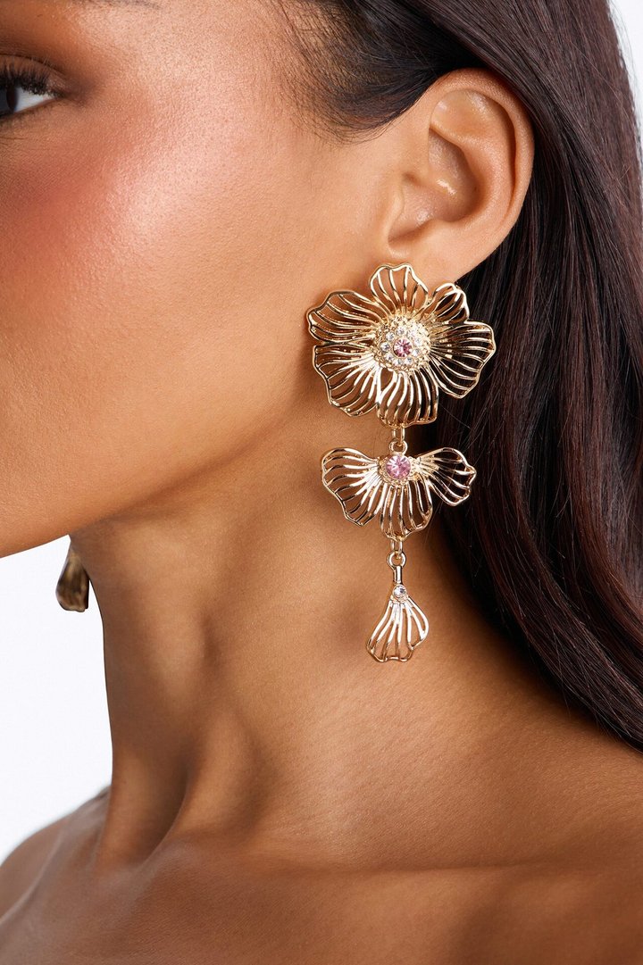 Poppy Fields Earrings - Pink