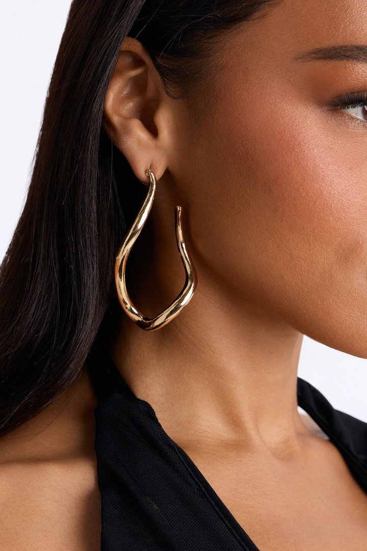 Unwinding Drop Earrings - Gold