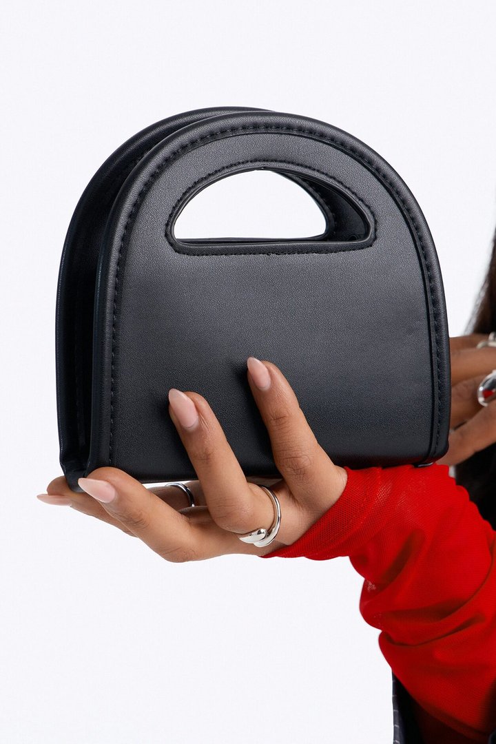 All You Need Faux Leather Crossbody Wallet - Black