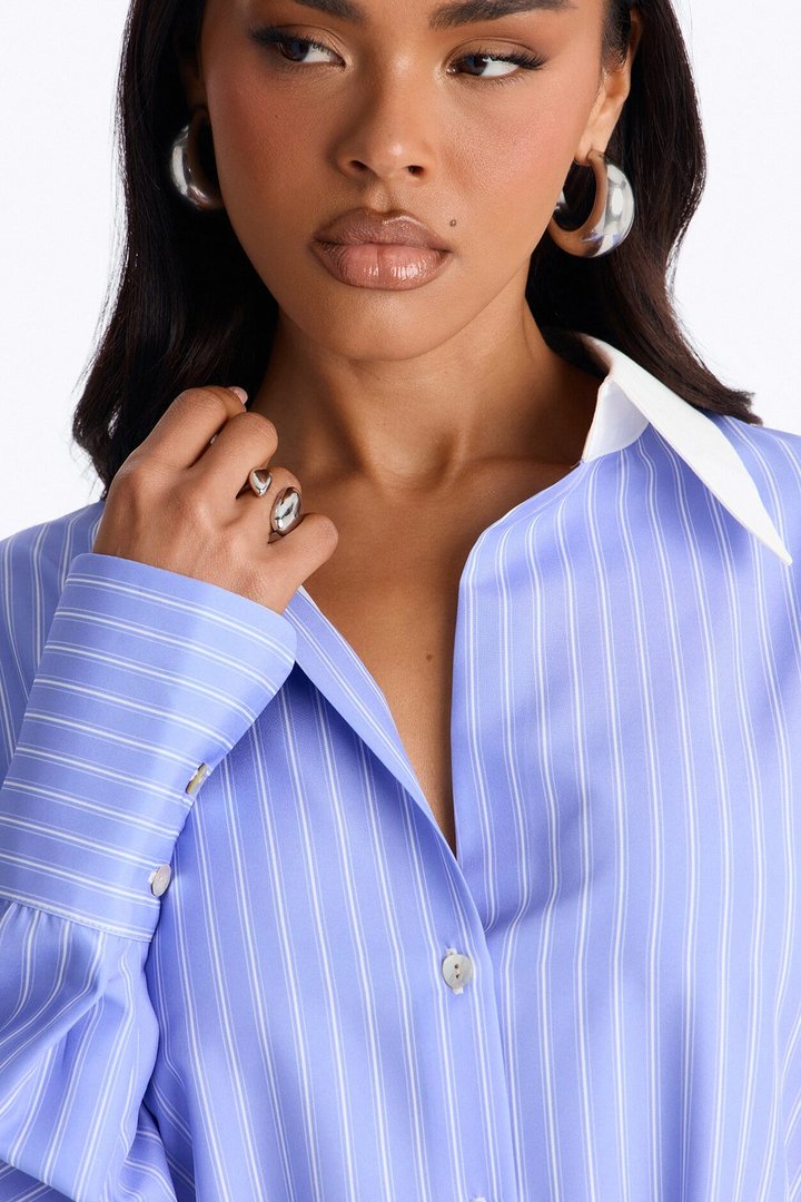 Corporate Casual Striped Shirt - Blue/combo