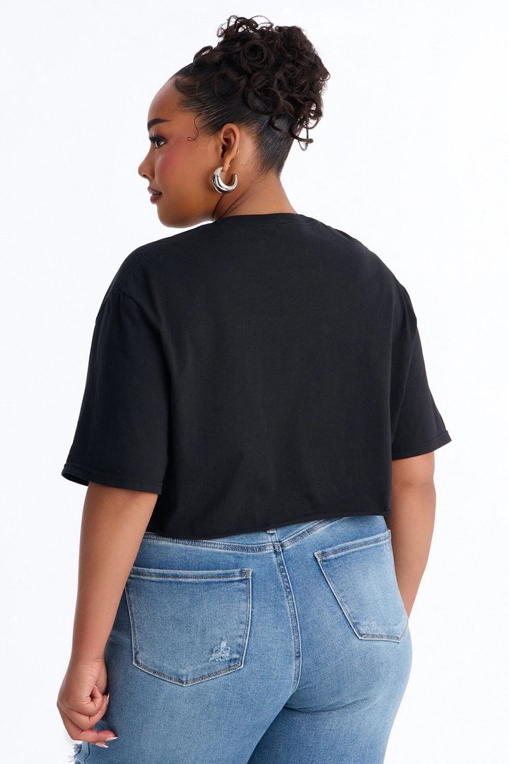 Black Energy Only Cropped Tee - Black