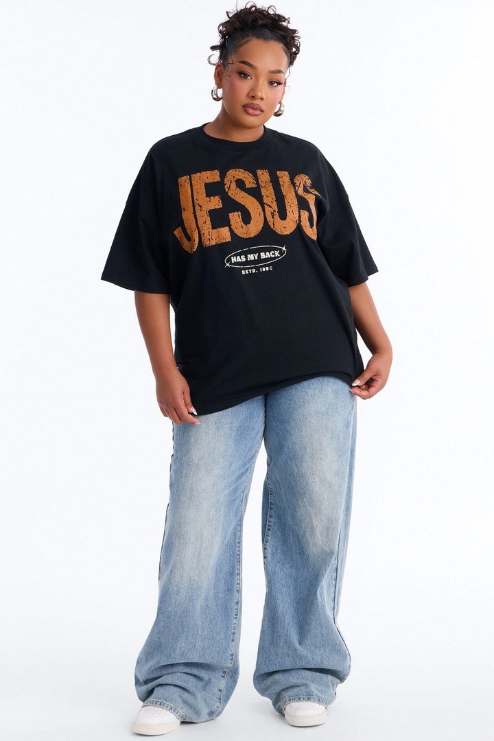 Jesus Has My Back T-Shirt - Black