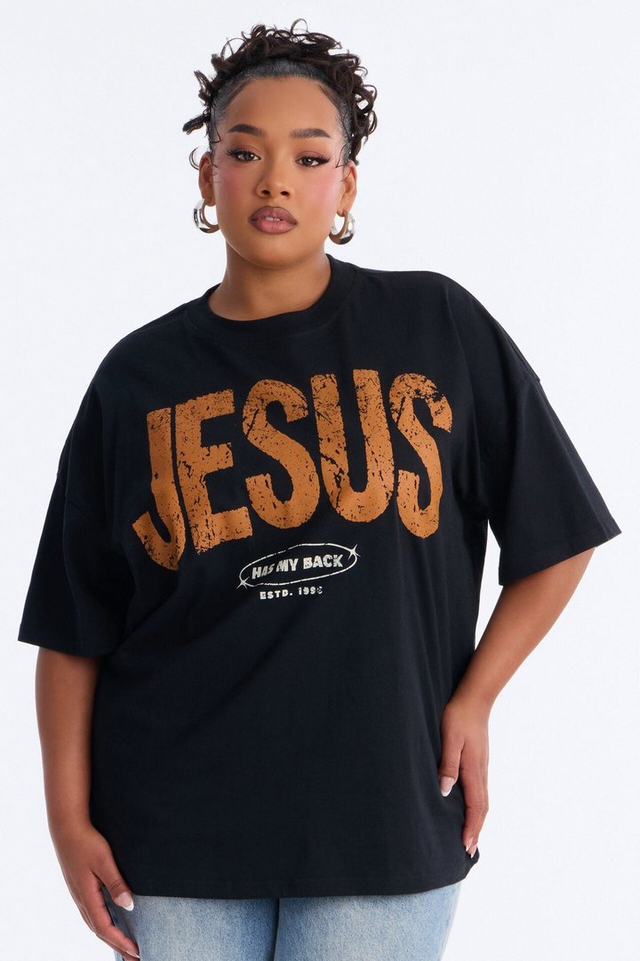Jesus Has My Back T-Shirt - Black