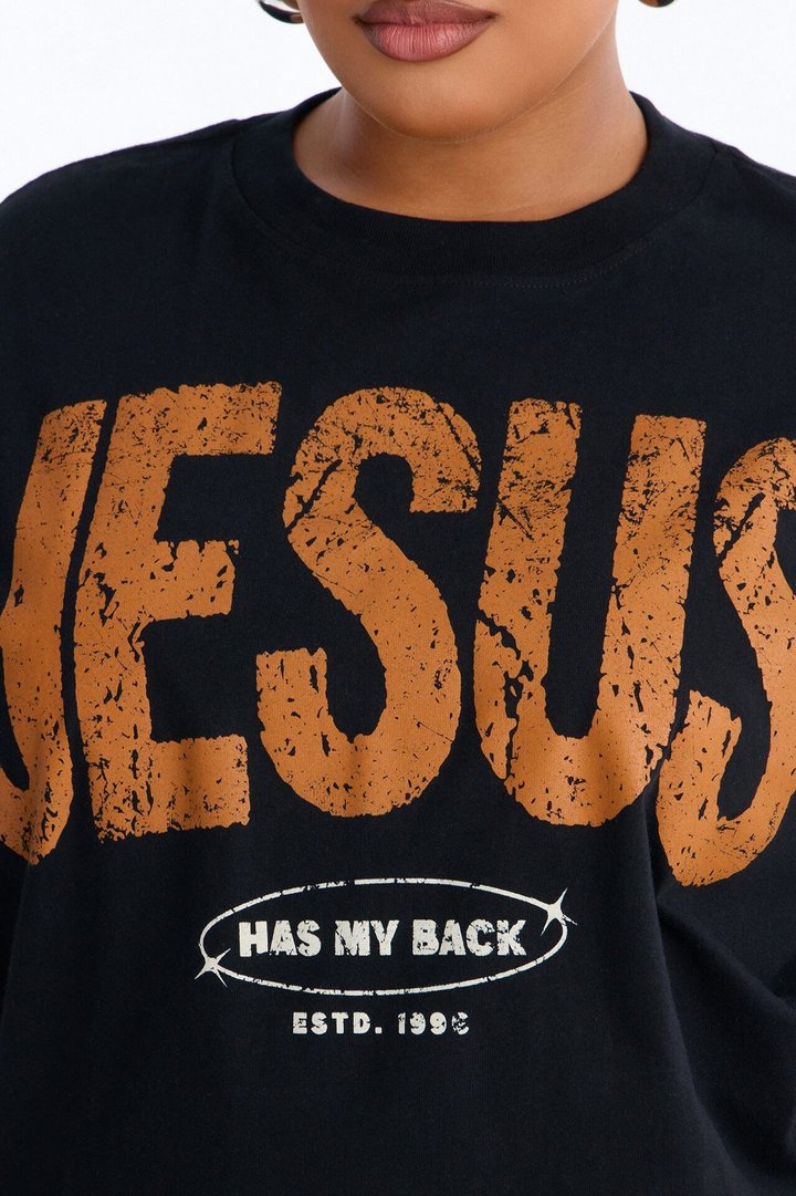 Jesus Has My Back T-Shirt - Black
