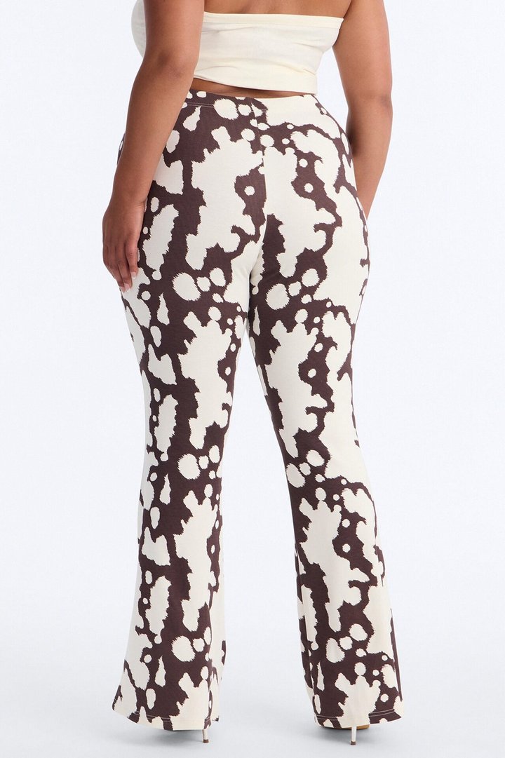 Von Dutch Giddy Up Flare Pant - Ivory/combo