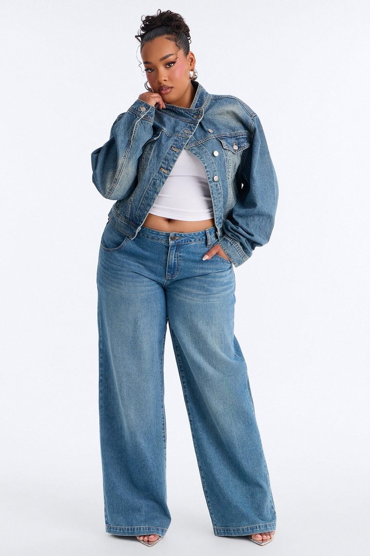 Toledo Crossover Denim Trucker Jacket - Medium Wash