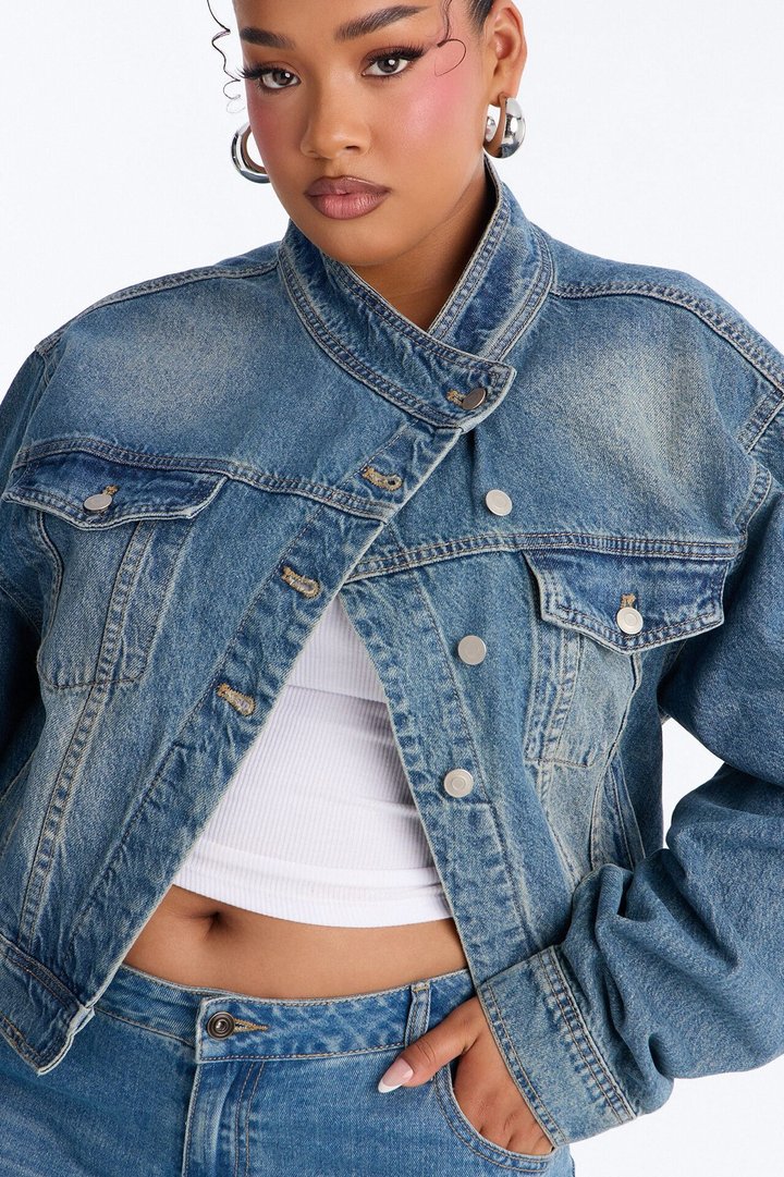 Toledo Crossover Denim Trucker Jacket - Medium Wash