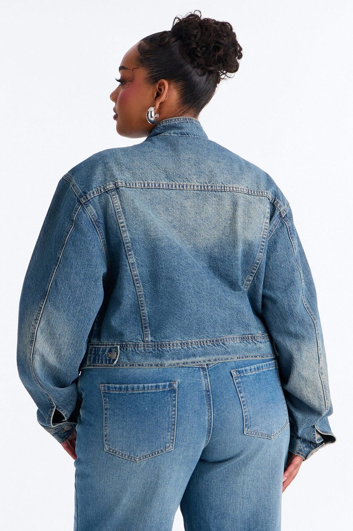 Toledo Crossover Denim Trucker Jacket - Medium Wash