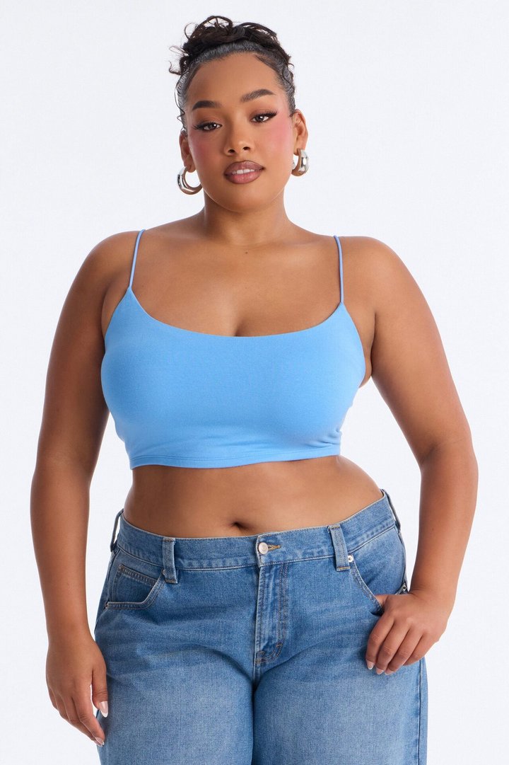 Kiki Super Cropped Top - Periwinkle