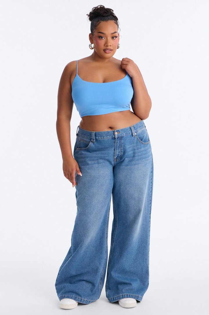 Kiki Super Cropped Top - Periwinkle