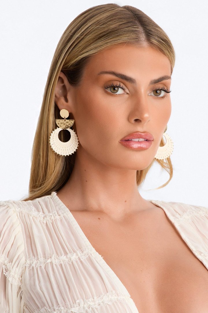 Driftwood Tropic Earrings - Ivory/combo