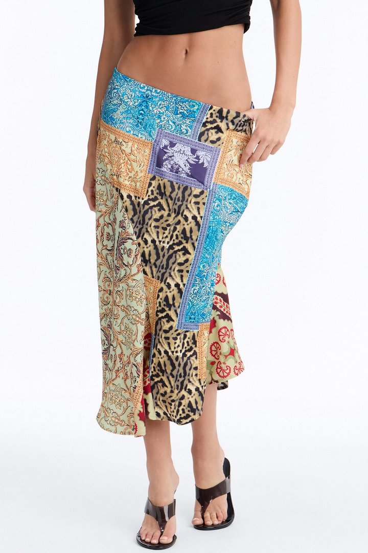 Newest Obsession Satin Midi Skirt - Multi Color