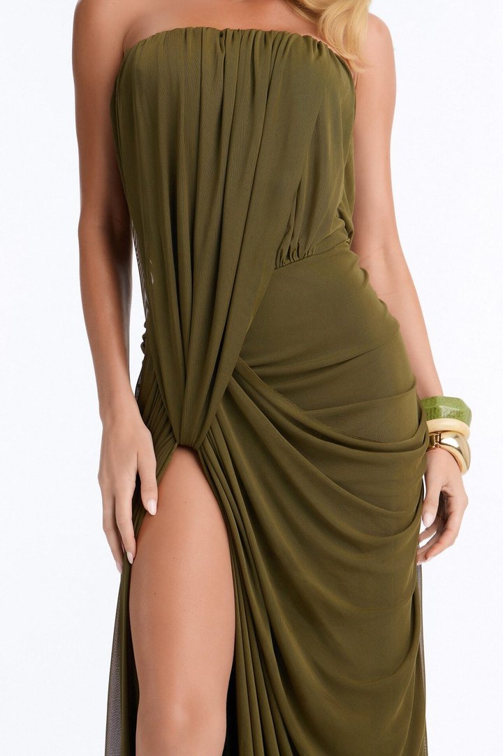 Jordynn Mesh Maxi Dress - Olive
