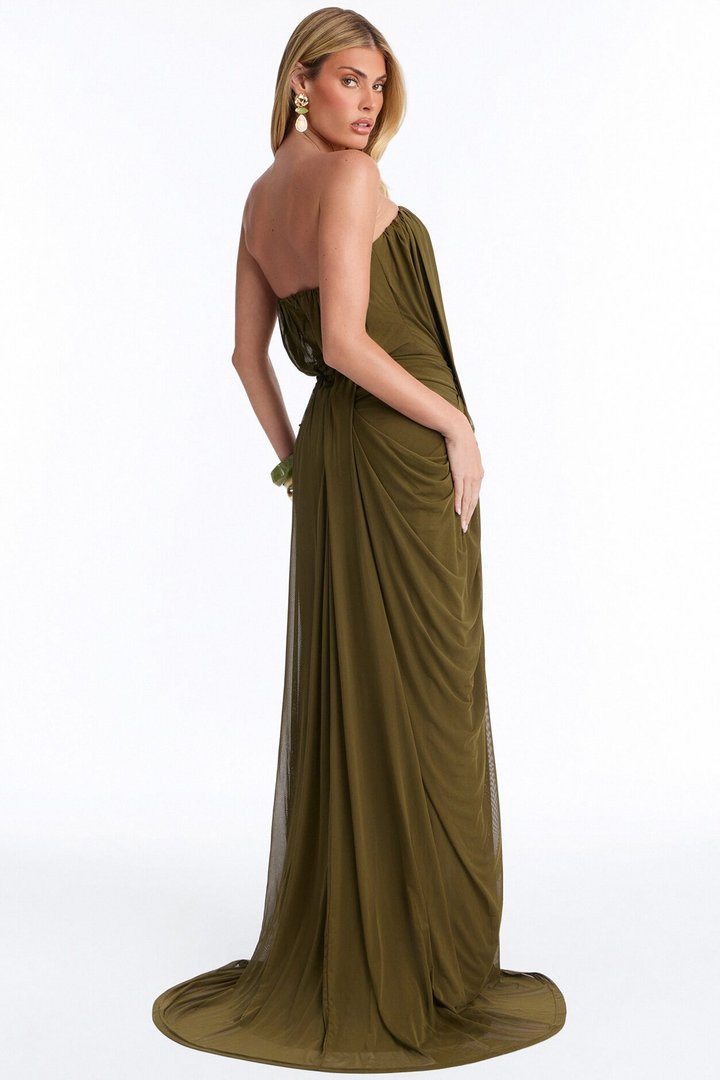Jordynn Mesh Maxi Dress - Olive