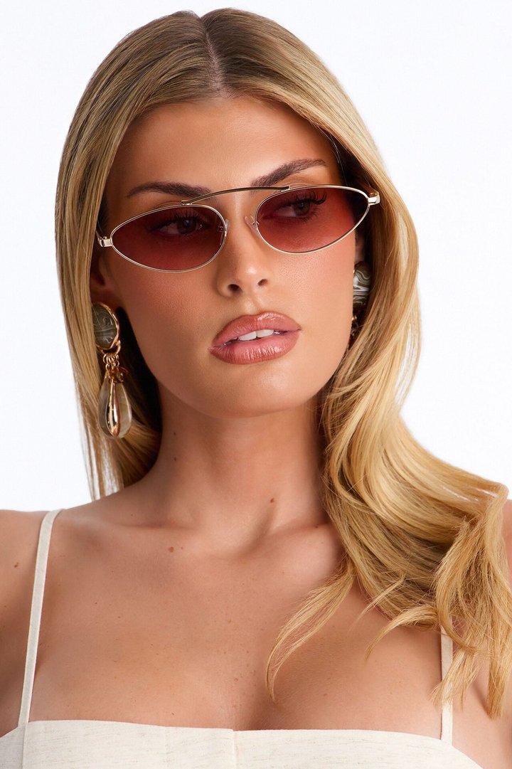 Vegas Vision Sunglasses - Gold/Pink