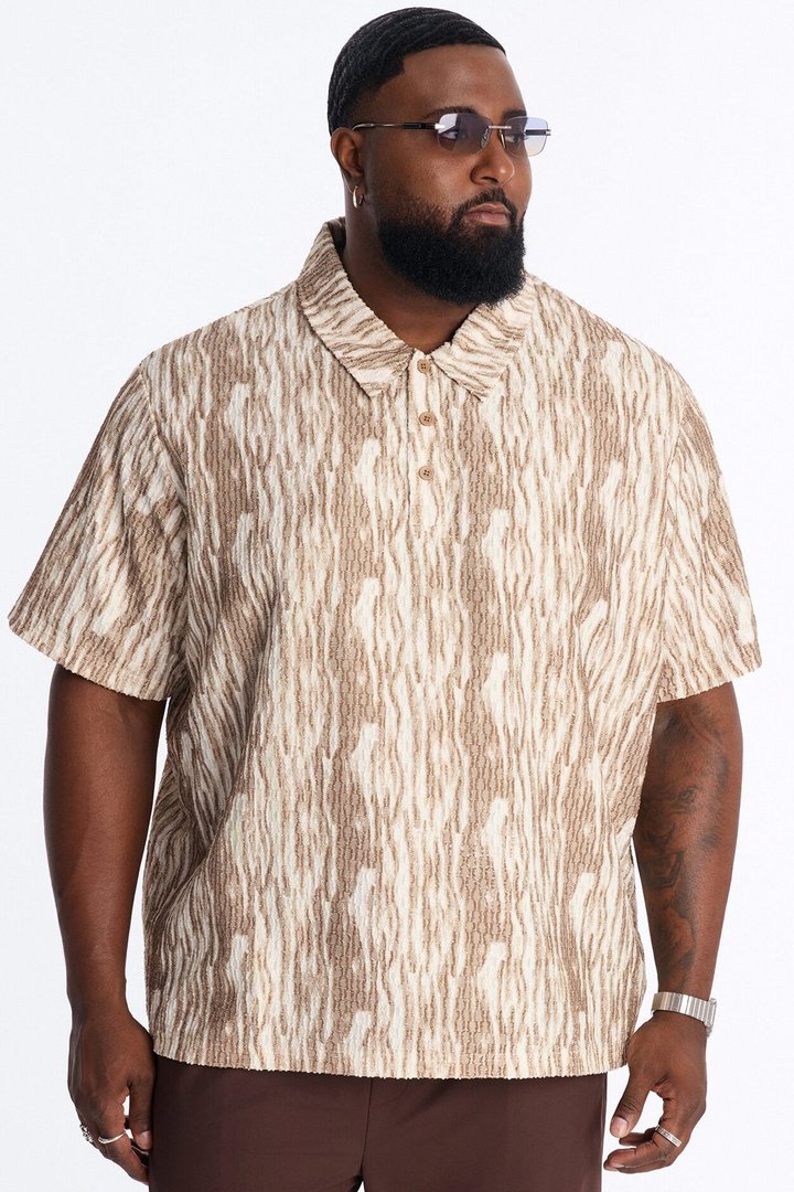 Starry Night Polo - Brown/combo