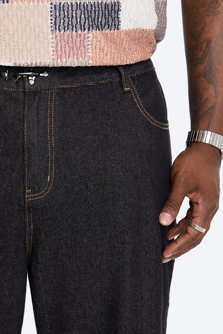 Baggy Lockwood Fireman Clasp Jean - Black Wash