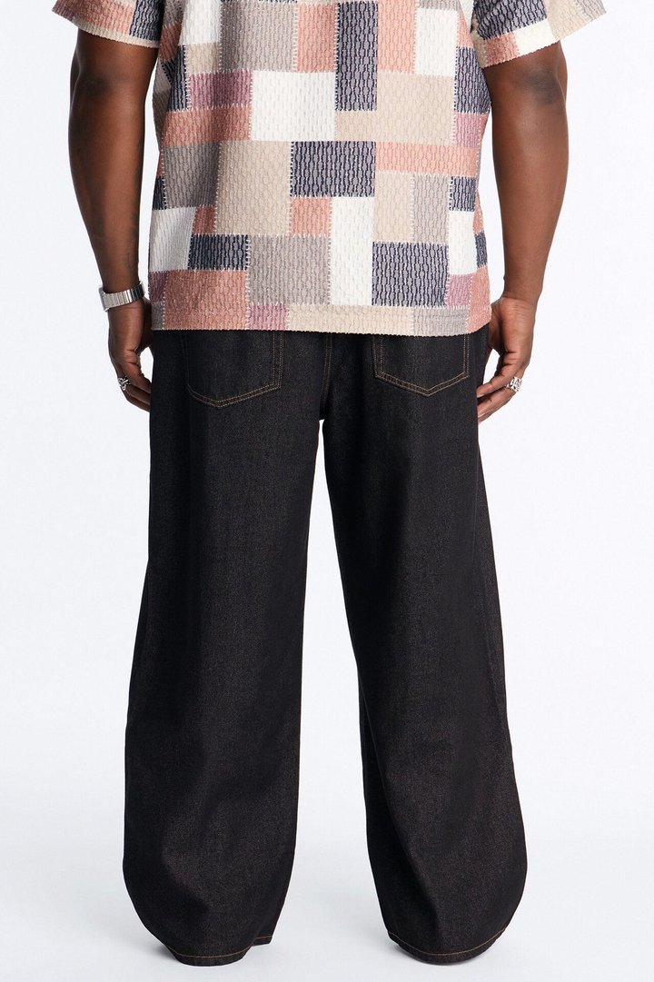 Baggy Lockwood Fireman Clasp Jean - Black Wash