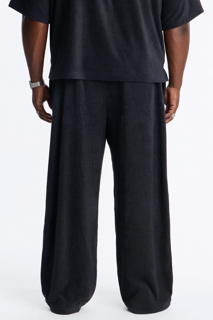 Classic Terry Cloth Baggy Pant - Black/combo
