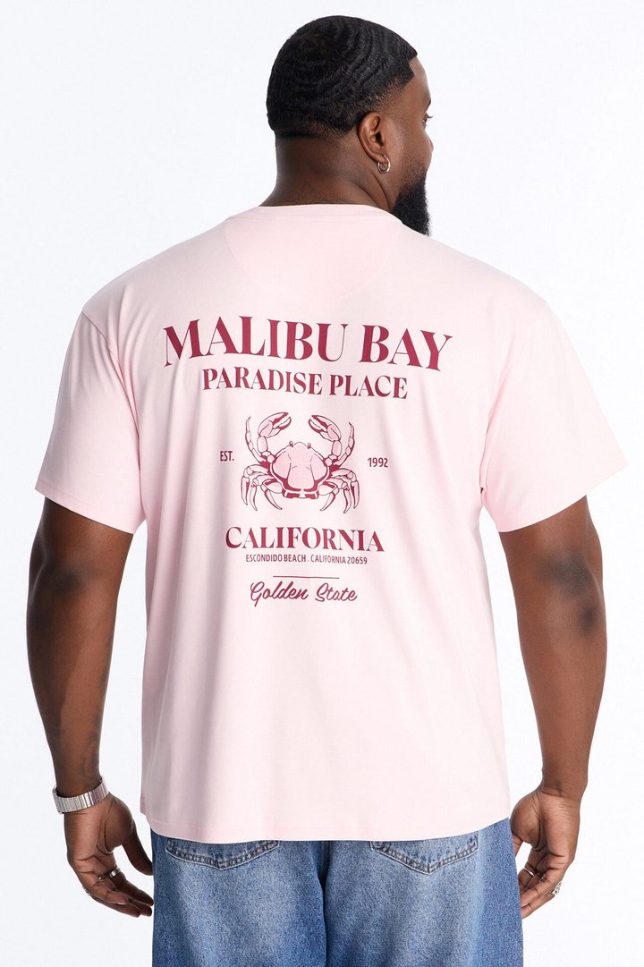 Malibu Bay Heavy Weight Short Sleeve Tee - Pink