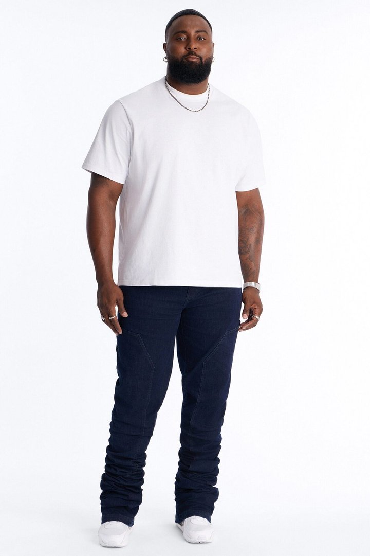 Ultra Stacked Skinny Caprenter Jean - Dark Wash