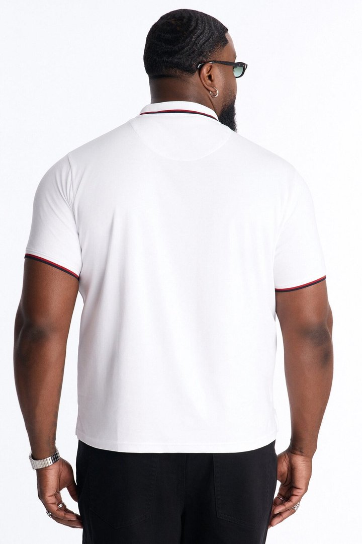 Americana Heartland Quarter Zip Polo - White/combo