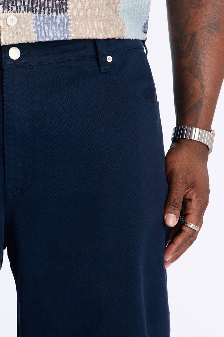 Mac Chino Baggy 5 Pocket Pant - Navy