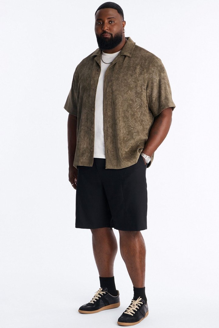 Maison Tailored Baggy Toggle Short - Black