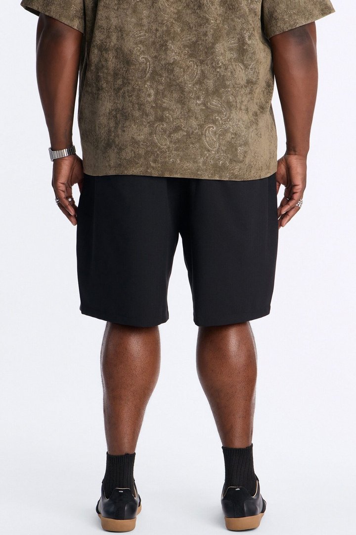 Maison Tailored Baggy Toggle Short - Black