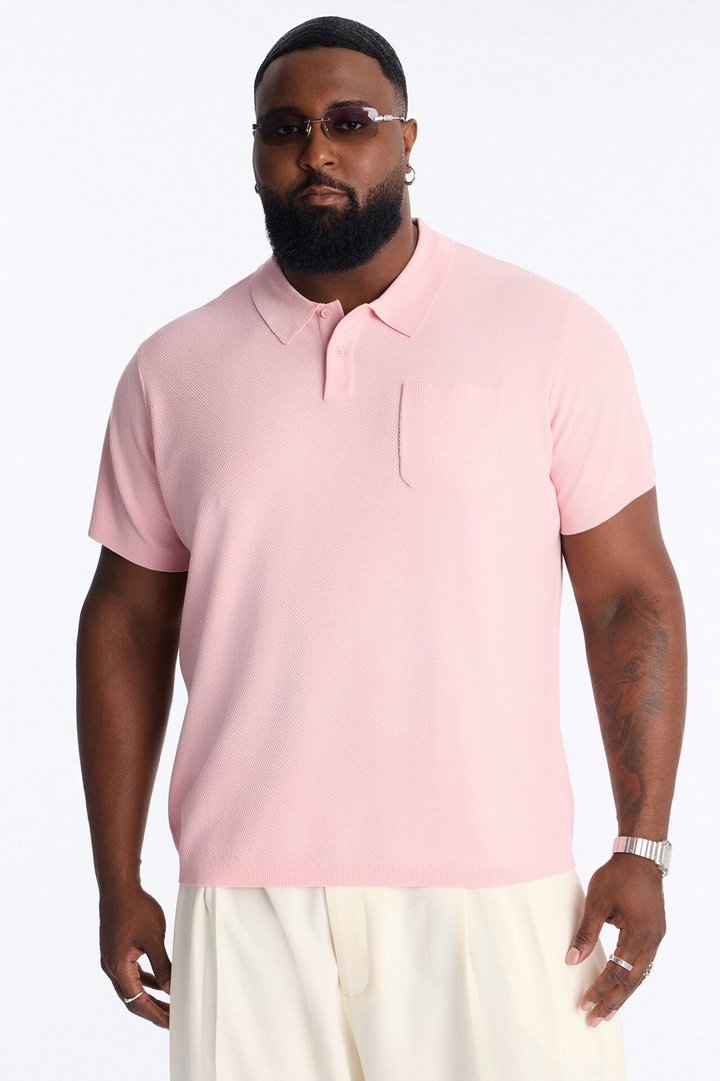 Everyday Pocket Pique Polo - Pink