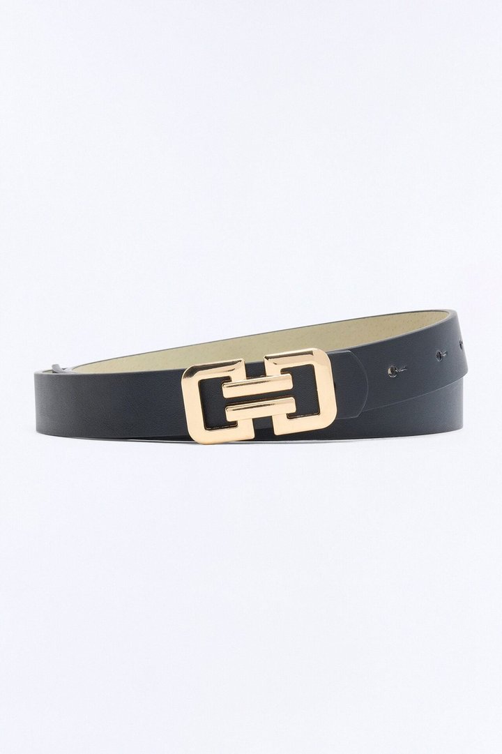Out And About Faux Leather Belt - Black