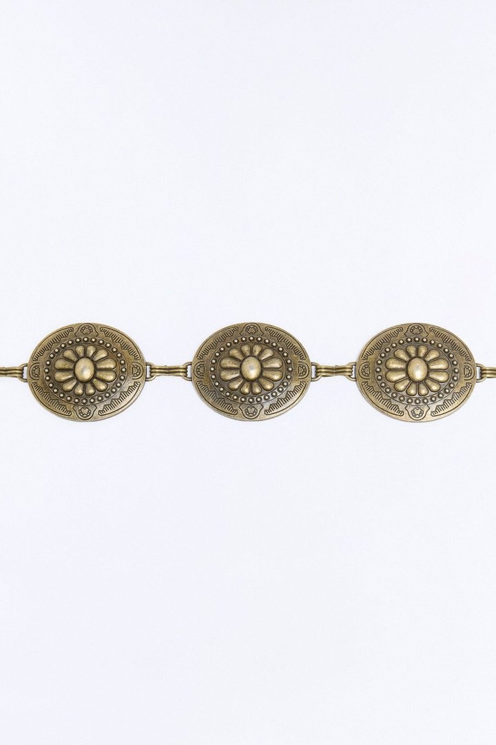 Flowers For A Ranchero Chain Belt - Antique Gold