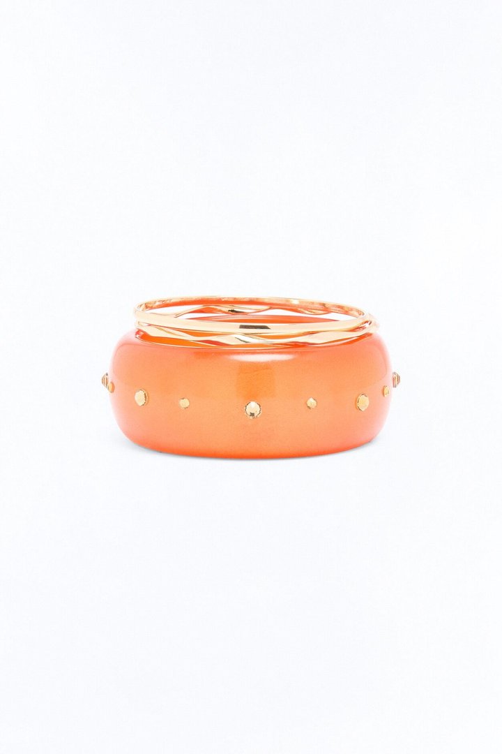 Cabo Sunsets 3 Piece Bracelet Set - Gold/Orange