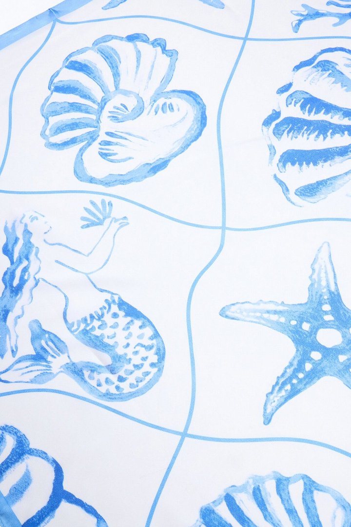 Secrets Of The Deep Sea Head Scarf - Blue/combo