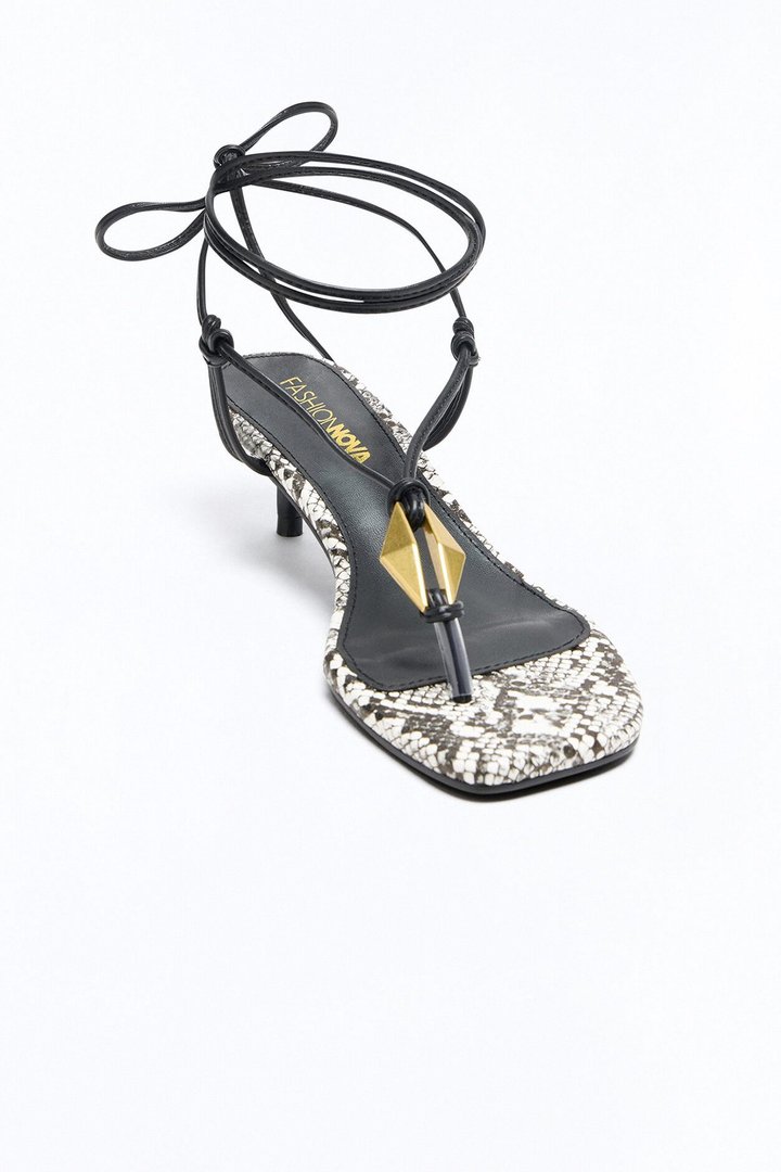 Senter Wrap Up Kitten Heels - Natural/Combo