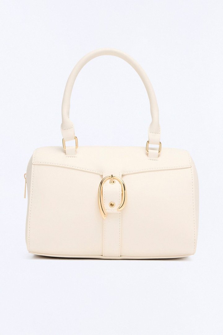 On My Good Side Faux Leather Handbag - Ivory