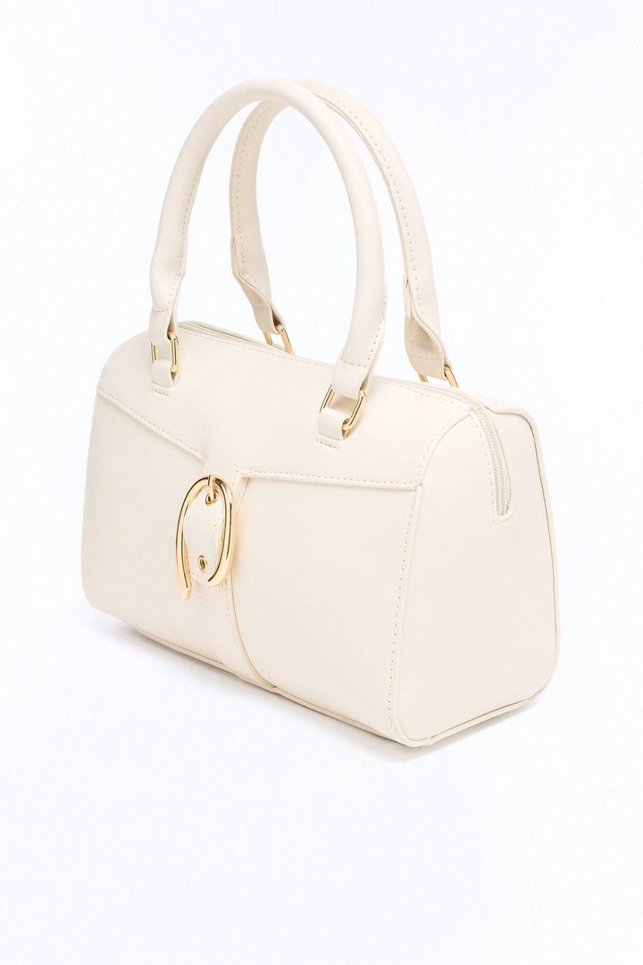 On My Good Side Faux Leather Handbag - Ivory