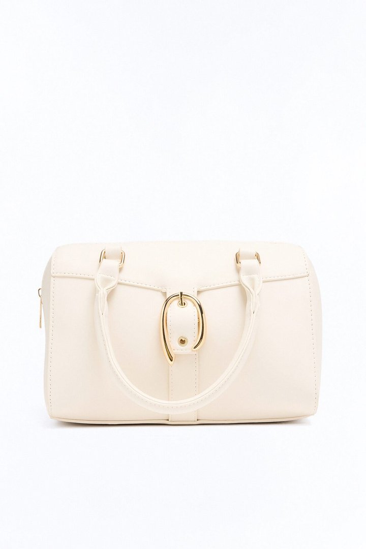 On My Good Side Faux Leather Handbag - Ivory