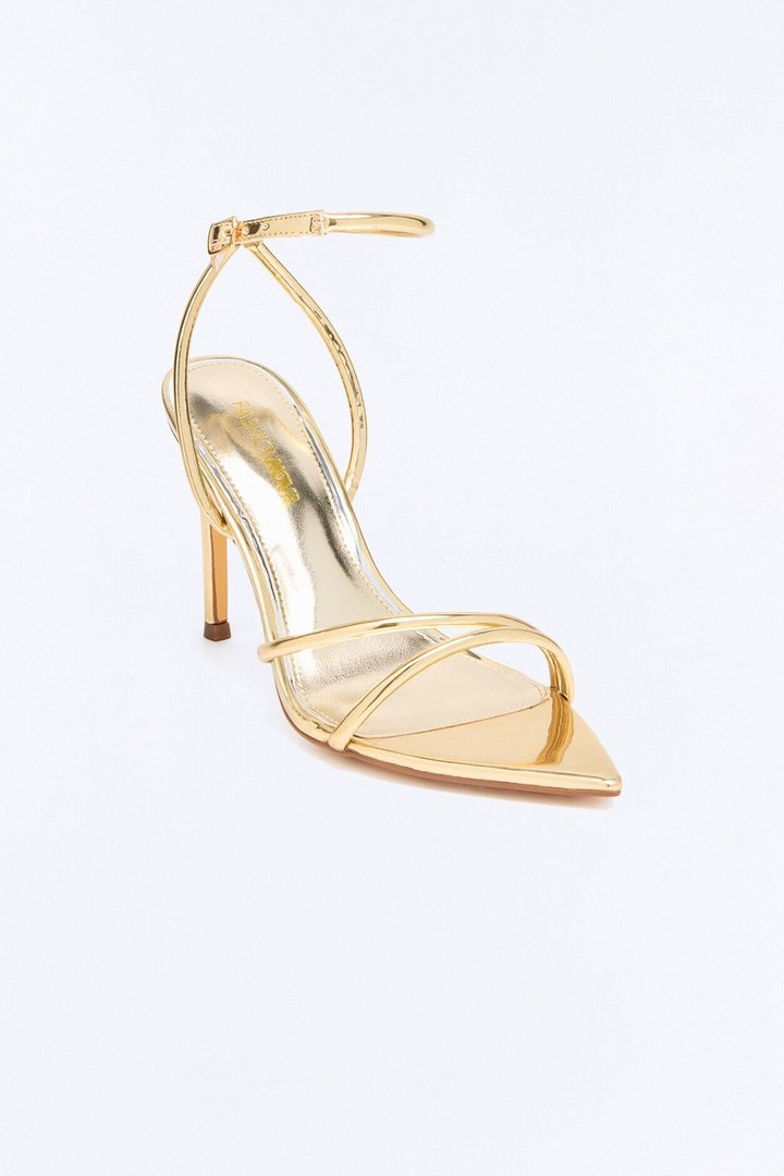 Kalmia Patent Stiletto Heels - Gold