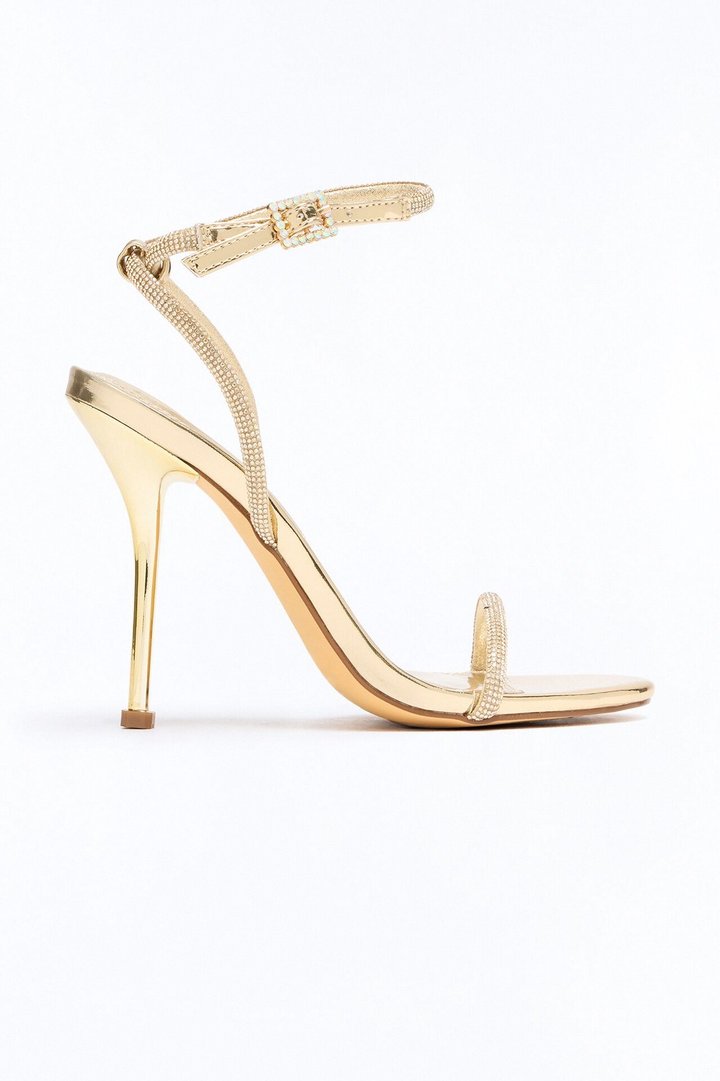 Miami Rhinestone Stiletto Heels - Gold