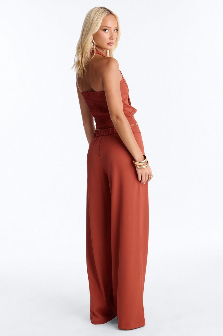 Kaia Braided Pant Set - Rust