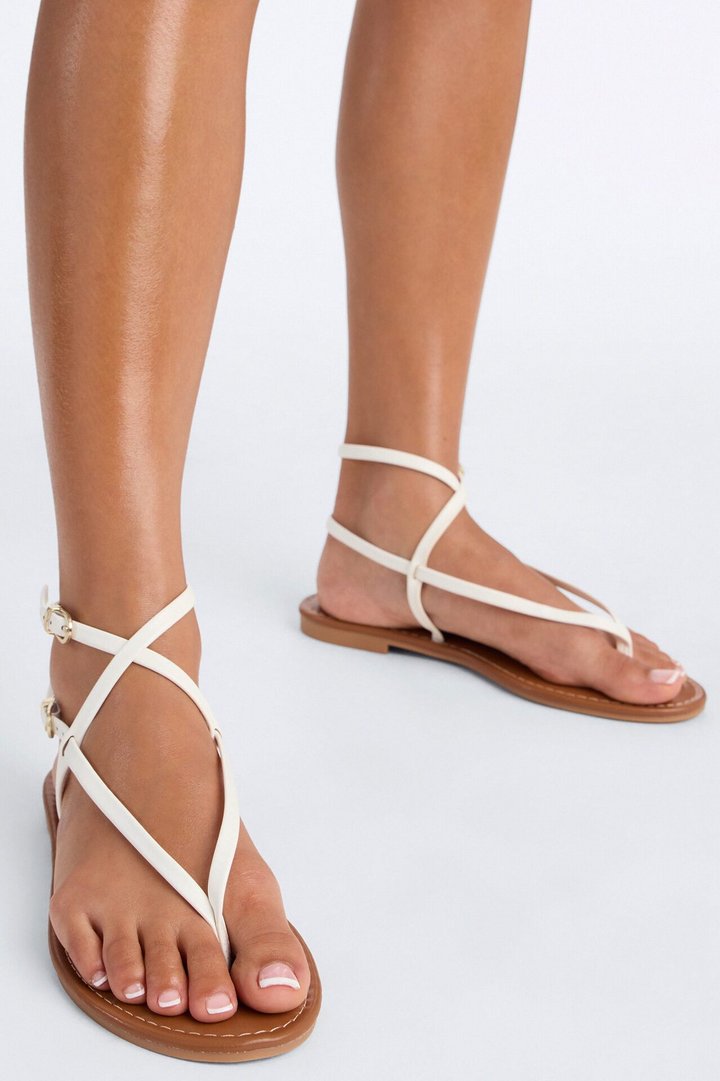 Santa Cruz Ankle Strap Sandals - White