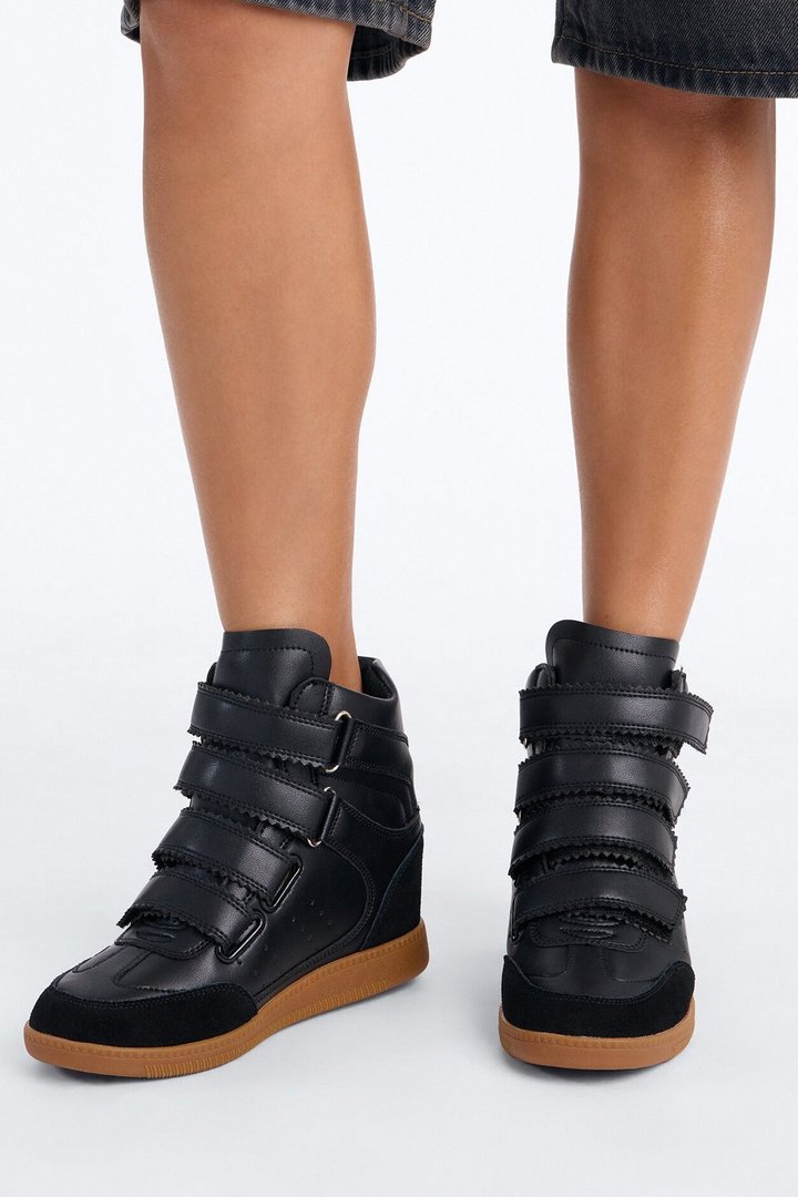 Tari Wedge Sneakers - Black
