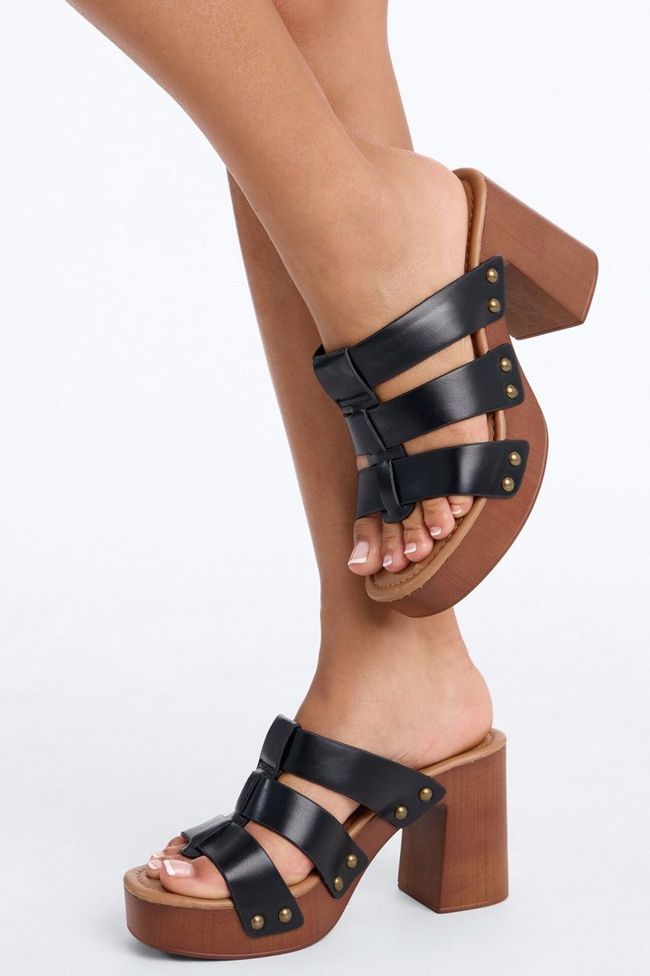 Kyle Platform Mules - Black
