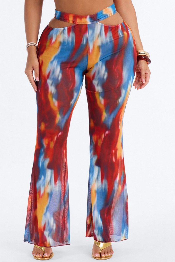 Body Talk Swim Cover Up Pants - Multi Color