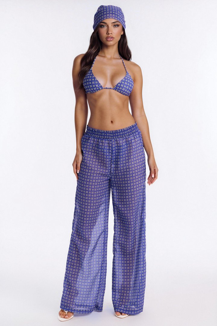 Shailene 4 Piece Bikini Set - Blue/combo