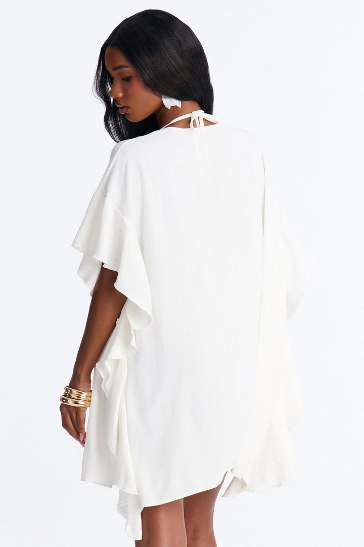 Sandy Feet Swim Cover Up Kimono - White